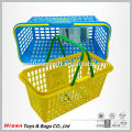 rectangular mini plastic storage basket with handle